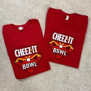 Set Of 2 Live And Tell Cheez-It Bowl Orlando Florida Vintage Style Tee Size S